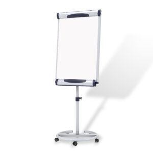 VIZ-PRO Dolphin Magnetic Mobile Whiteboard/Flipchart Easel, 28 X 40 Inches