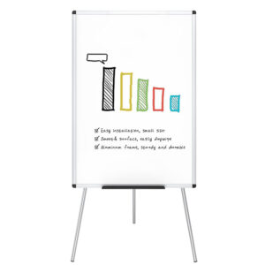 VIZ-PRO Light Melamine Tripod Flipchart Easel, 36" x 24"