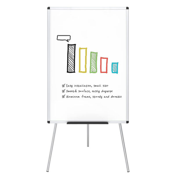 VIZ-PRO Light Melamine Tripod Flipchart Easel, 36" x 24"