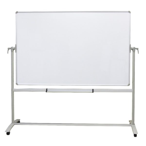 VIZ-PRO Double-Sided Non-Magnetic Office Whiteboard/Mobile Easel, 72 x 48  inches, Steel Stand