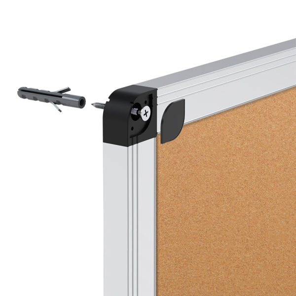VIZ-PRO Large Cork Bulletin Board, Foldable & Wall-Mounted Notice Pin Board - Image 4