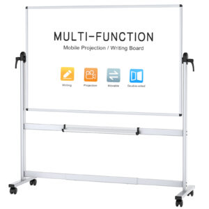 VIZ-PRO Double-Sided Mobile Projection Writing Whiteboard, 72 x 48 Inches
