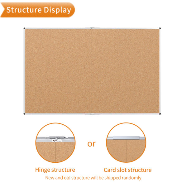 VIZ-PRO Large Cork Bulletin Board, Foldable & Wall-Mounted Notice Pin Board - Image 2