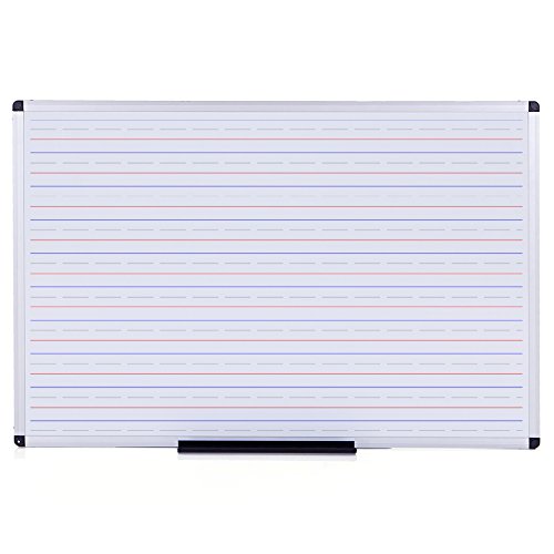 VIZ-PRO-Double-Sided-Magnetic-Dry-Erase-BoardWhiteboard-Penmanship-Lines-60-x-36-Inches-B073GRC7FT
