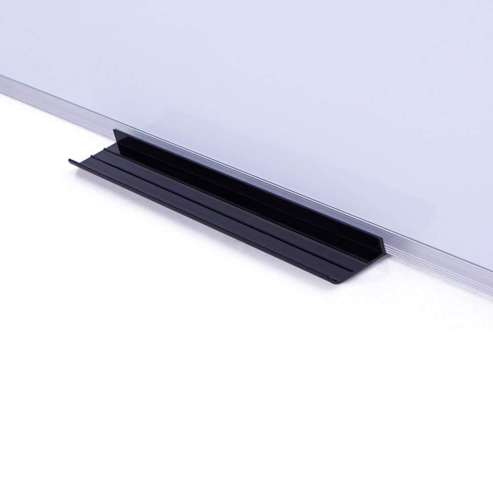 VIZ-PRO Dry Wipe Non-Magnetic Whiteboard Silver Aluminium Frame 2 Pack W1800xH1200mm
