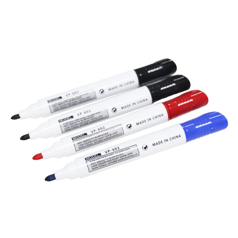  VIZ-PRO Dry Erase Markers, Fine Bullet Tip, 3 Assorted Colors,  12-Count Low-Odor Whiteboard Pens : Office Products