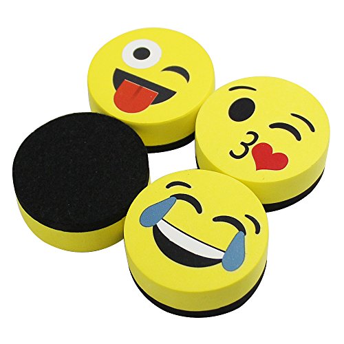Smiley Face Dry Erase Whiteboard/Chalkboard Eraser With Magnetic Backing! 