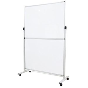 VIZ-PRO Magnetic Dry Erase Board White Board 48" x 32" Aluminium Frame 