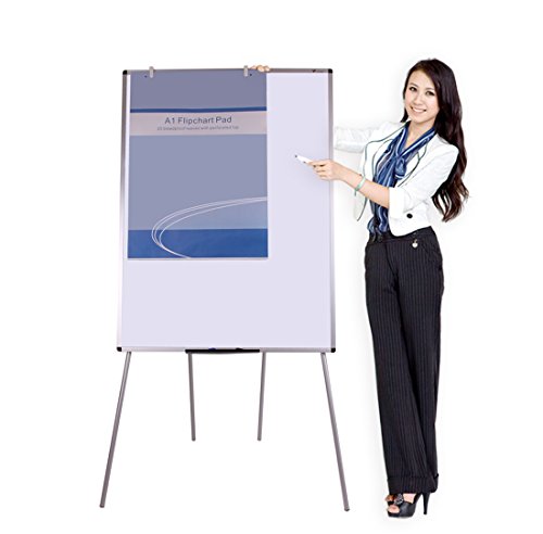 Flip Chart Easel Whiteboard Kit Pads & Eraser A1 Size Includes Pens 