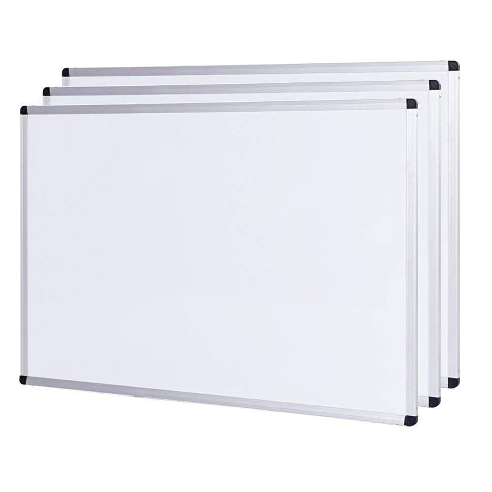 36 X 24 Inches VIZ-PRO Magnetic Dry Erase Board Silver Aluminium Frame 