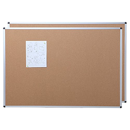 Viz-pro-Cork-Notice-Board-24-X-18-Inches-Silver-Aluminium-Frame-B00U3F18UI