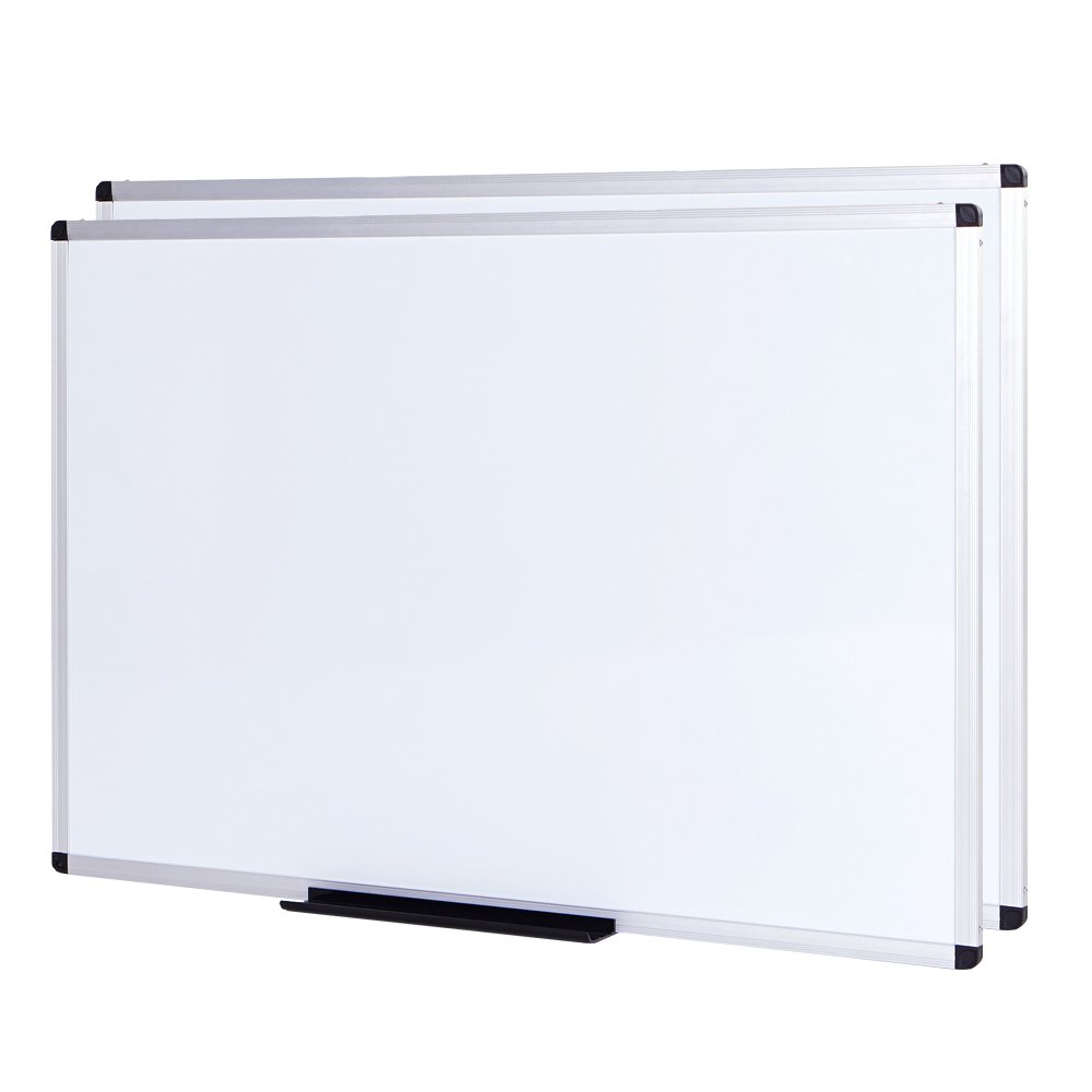 schwarz 6 Magneten 1 Radiergummi und 2 Haken höhenverstellbar trocken abwischbares Board mit 6 Markern 90 x 60 cm VIZ-PRO doppelseitiges magnetisches mobiles Whiteboard 